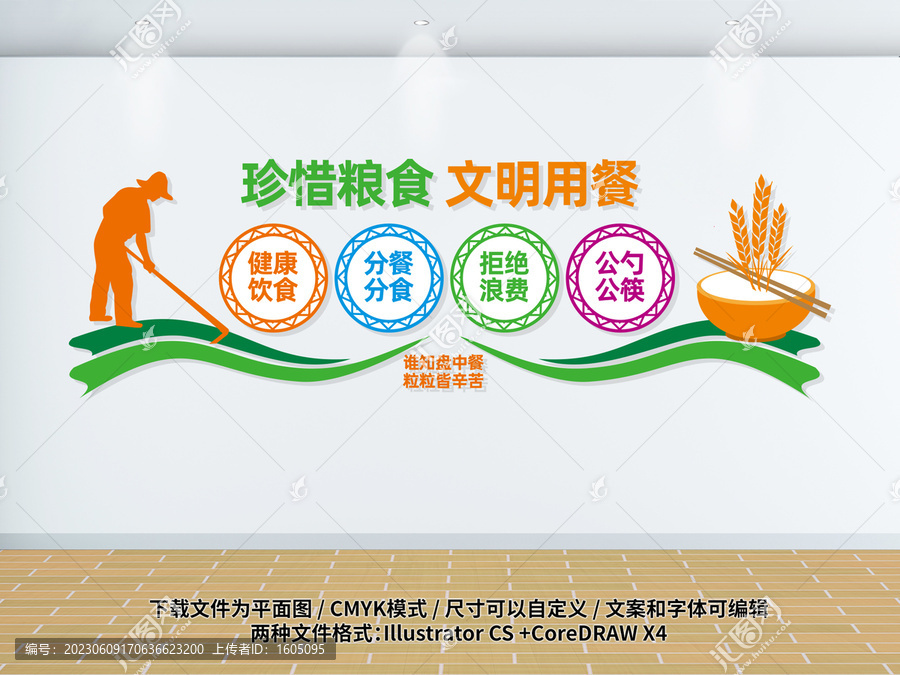 文明食堂宣傳墻