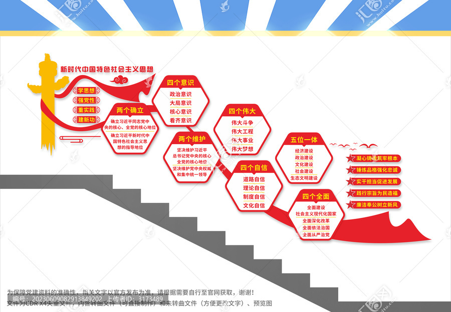 黨建樓梯文化墻