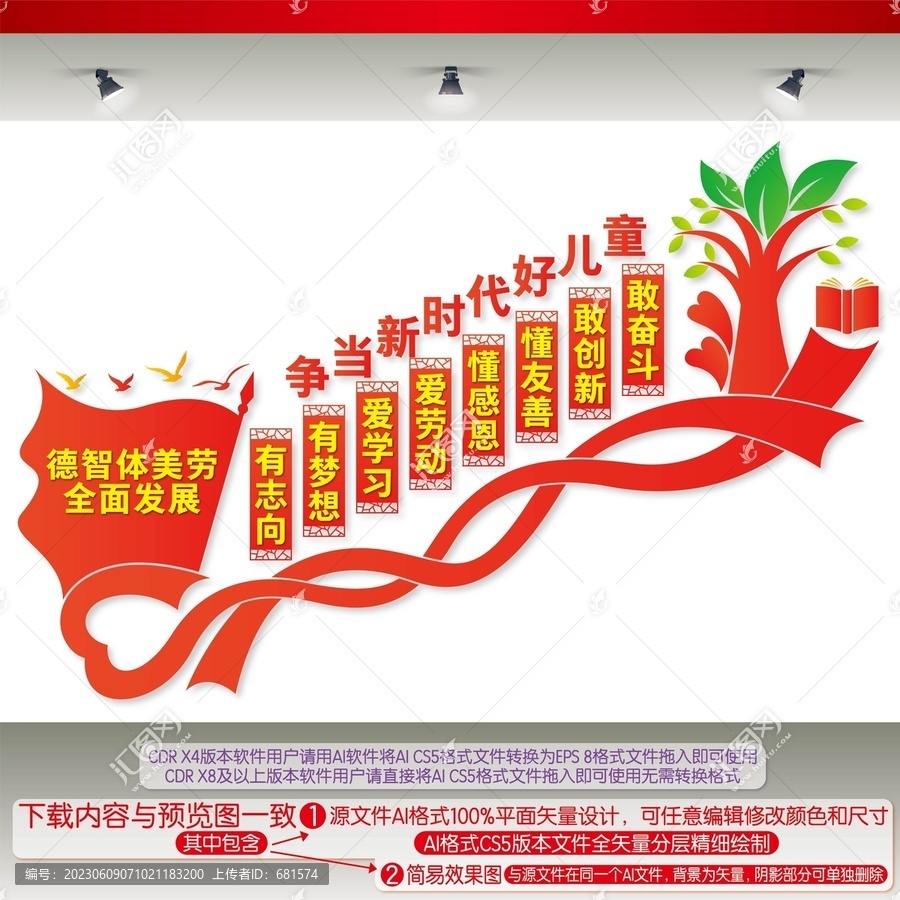 爭當(dāng)新時(shí)代好兒童樓梯文化墻