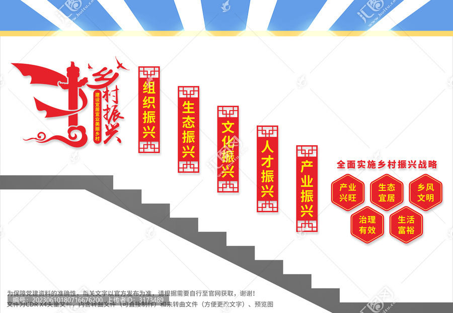 鄉(xiāng)村振興戰(zhàn)略樓梯文化墻
