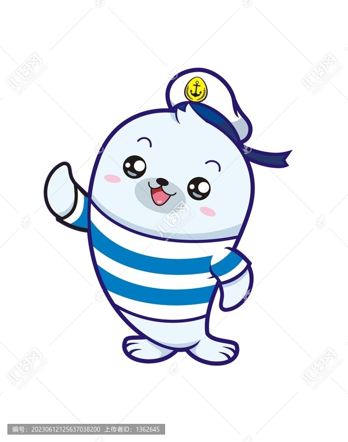 卡通可愛小海豹