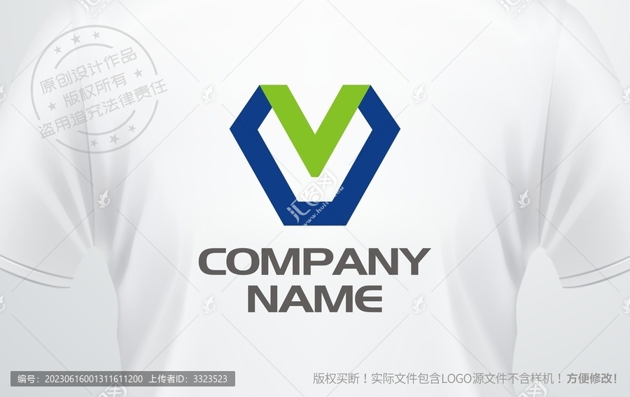 V字母logo字母V设计标志