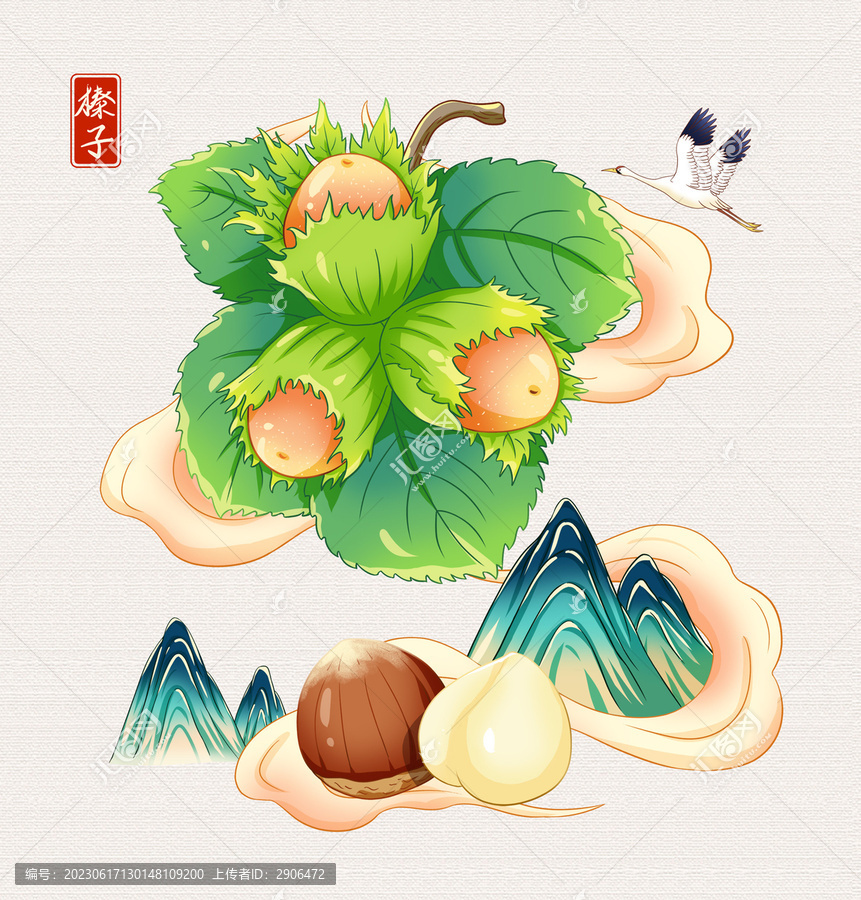 榛子插畫(huà)手繪