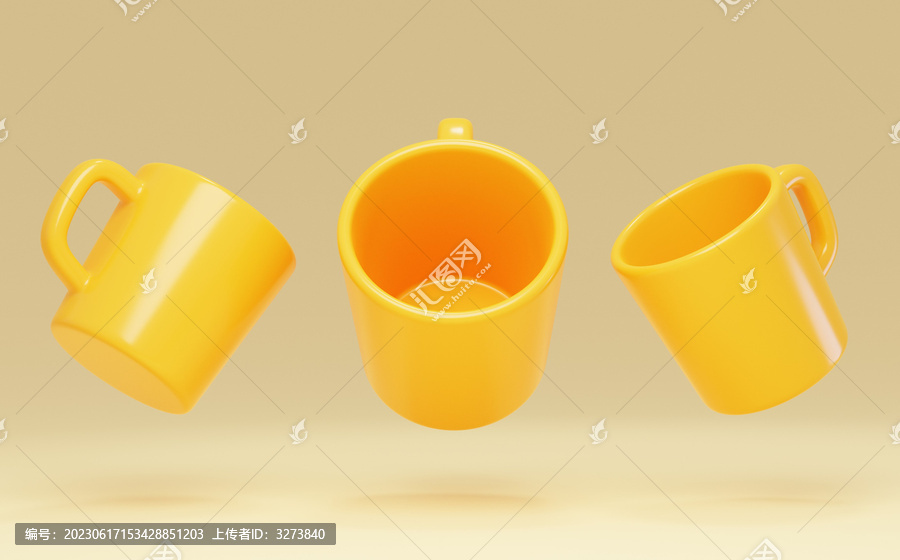 馬克杯裝水陶瓷容器3D
