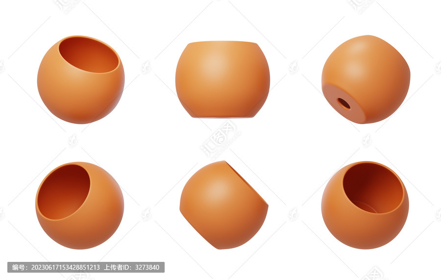 庭院花盆多肉盆子種花種植3D