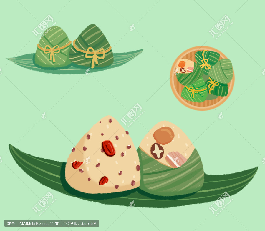 端午節(jié)粽子插畫素材