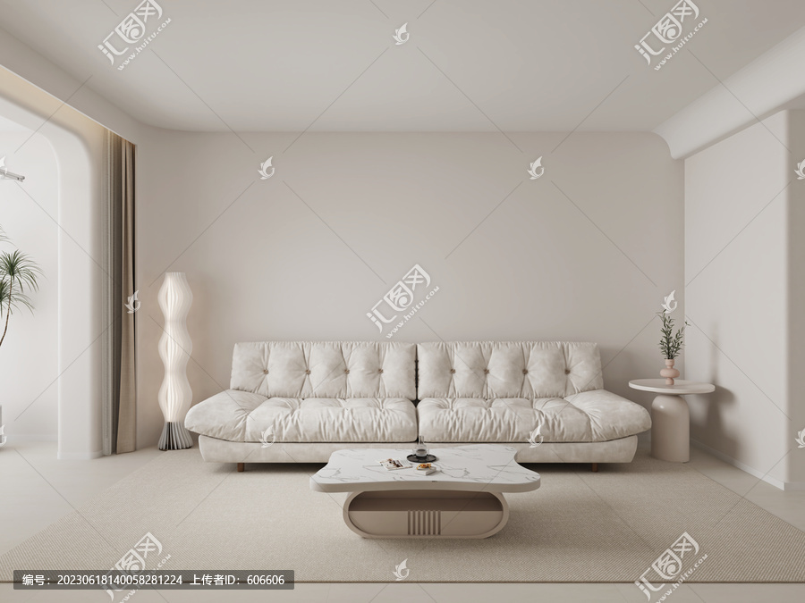 溫馨沙發(fā)墻布壁畫背景場景圖
