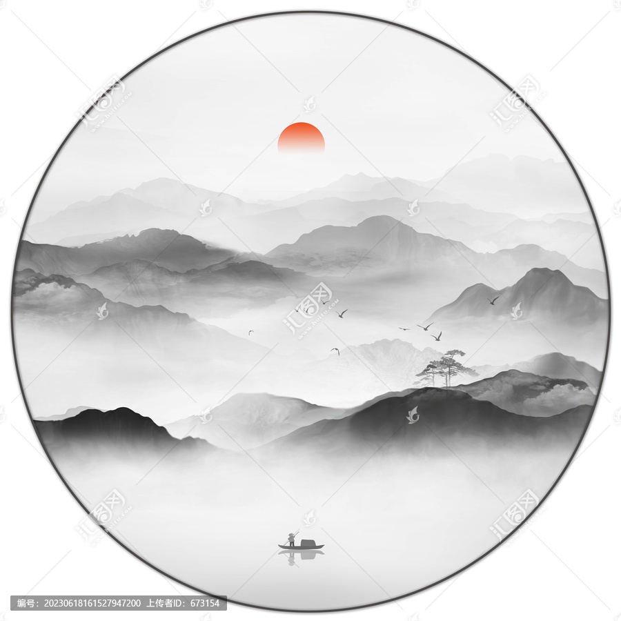 水墨山水畫(huà)