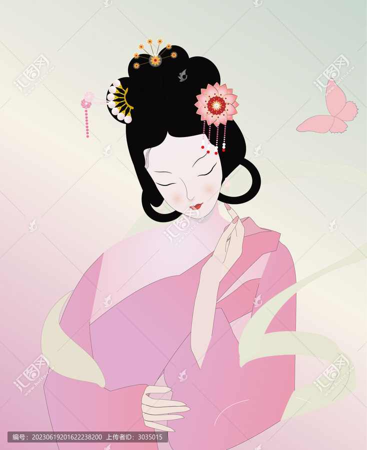 古典美女手繪