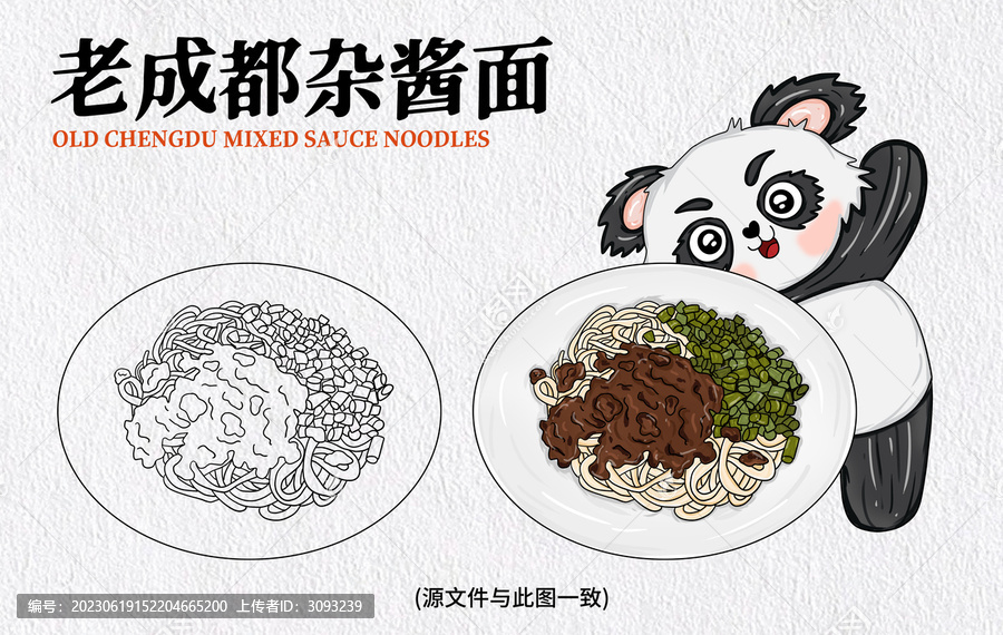 手繪老成都雜醬面