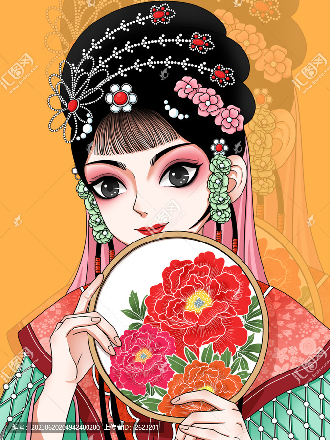 國潮京劇戲曲人物素材紅娘