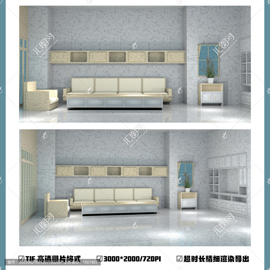 小戶型公寓酒店主客廳室內(nèi)設(shè)計