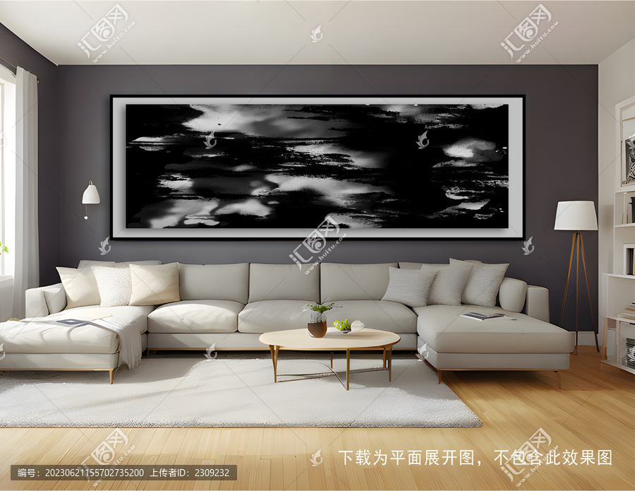 抽象水墨室內(nèi)裝飾畫(huà)