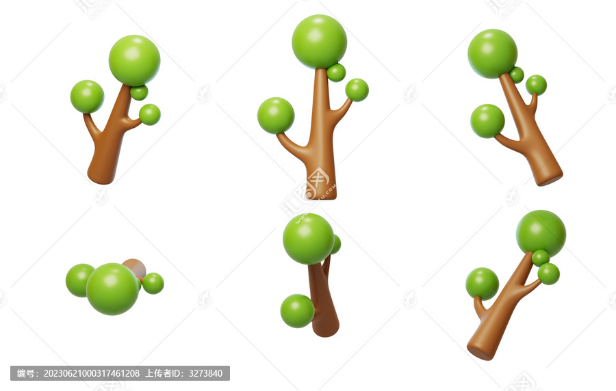 綠植園藝綠化植物清新樹(shù)木3D