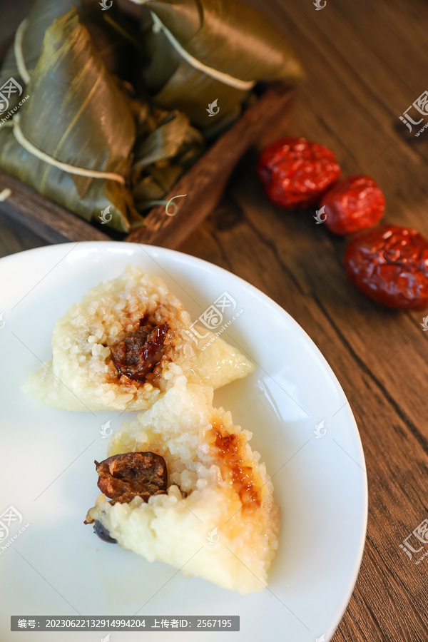 端午节北方红枣糯米粽子