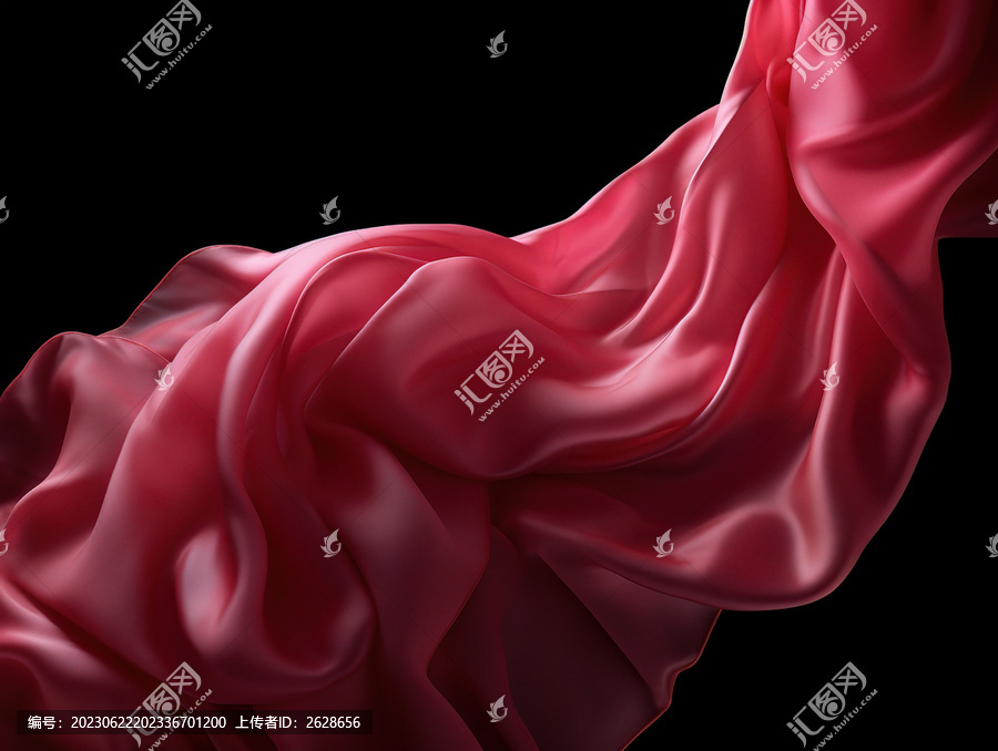 紅色絲綢綢緞質(zhì)感底紋背景