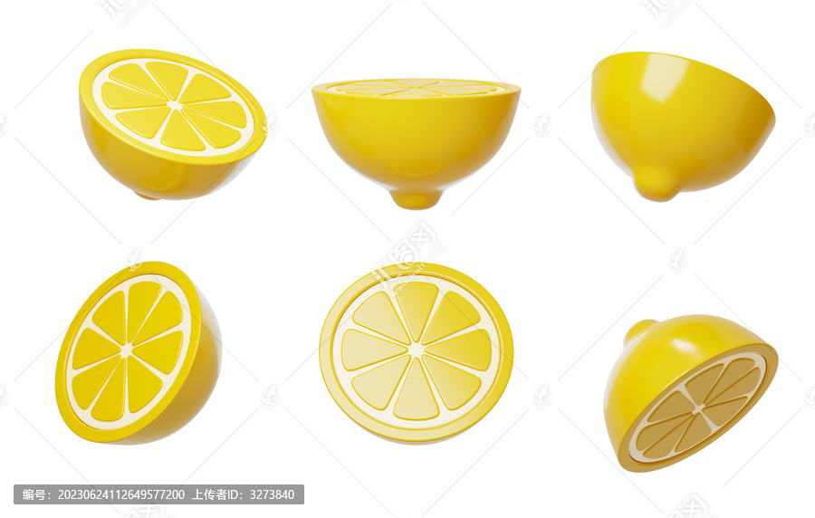 檸檬營養(yǎng)補充維C檸檬片3D