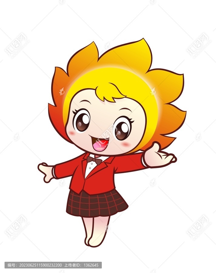 卡通可愛(ài)太陽(yáng)女精靈