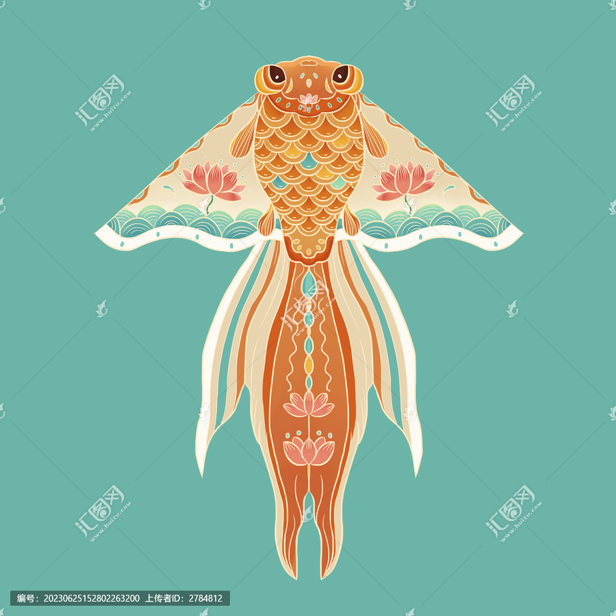 金魚風(fēng)箏圖案