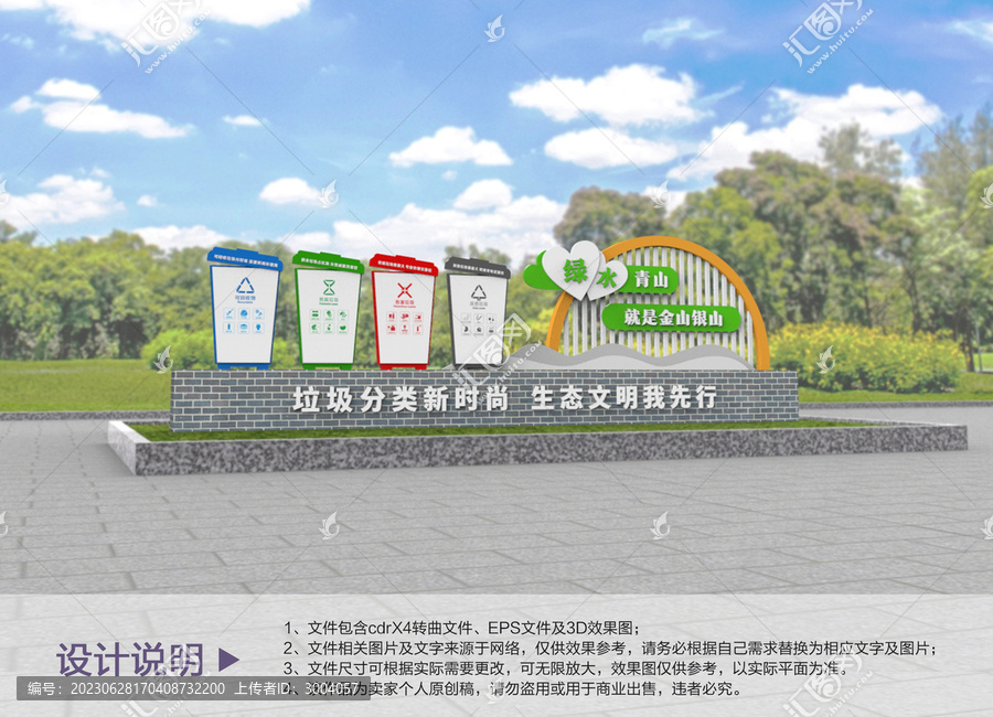原創(chuàng)垃圾分類造型牌設(shè)計