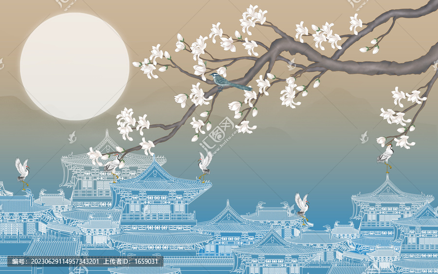 花鳥背景墻