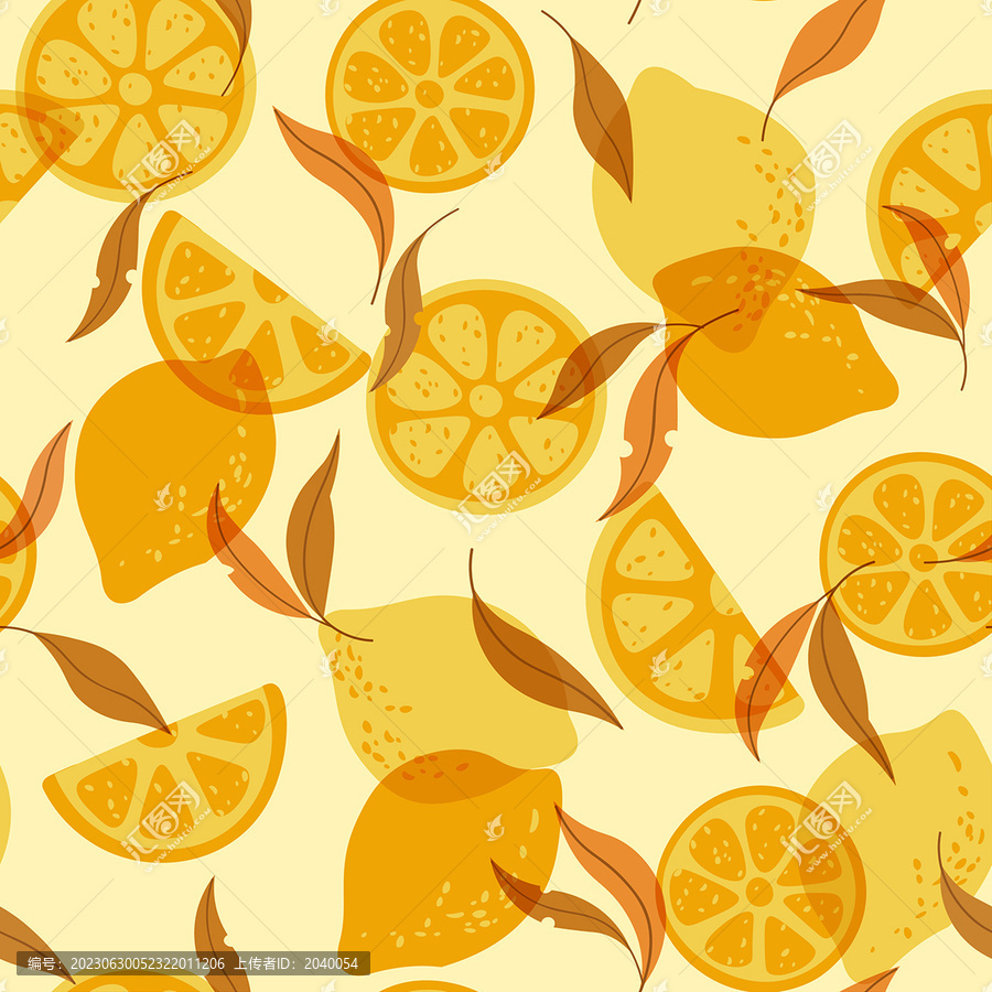 水果柠檬卡通图案