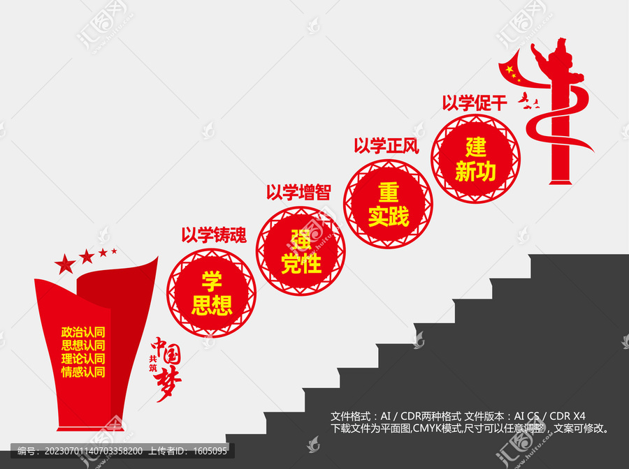 樓梯間學(xué)思想主題教育