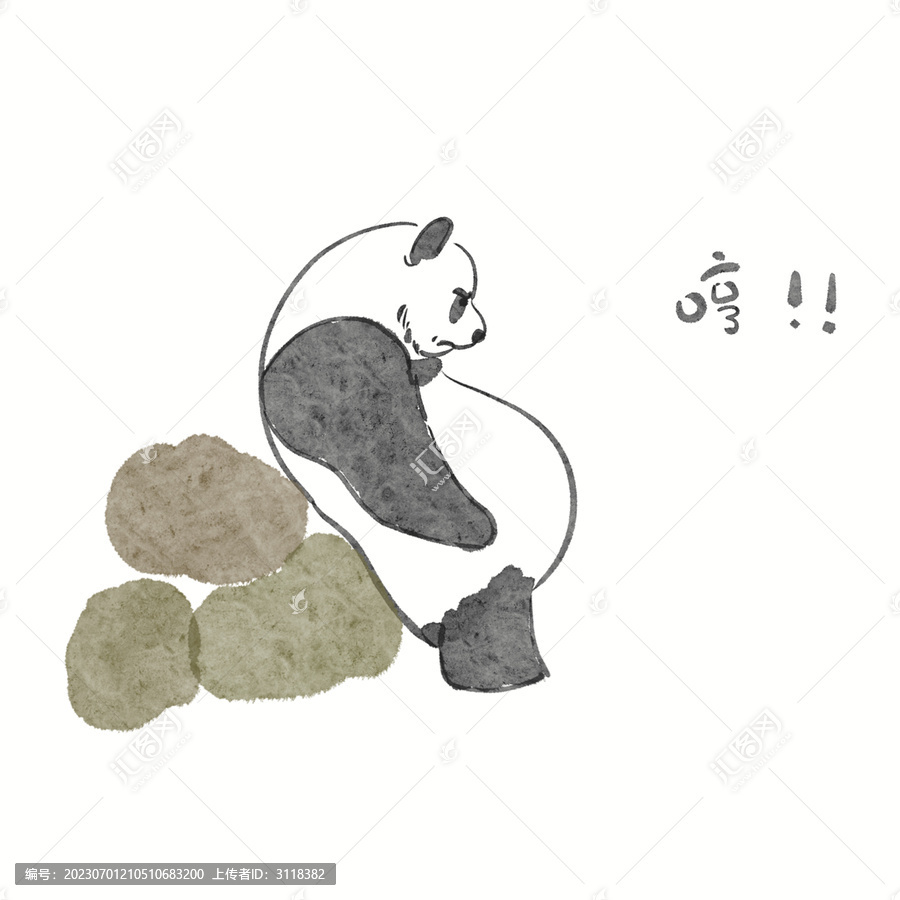 卡通熊貓萌蘭