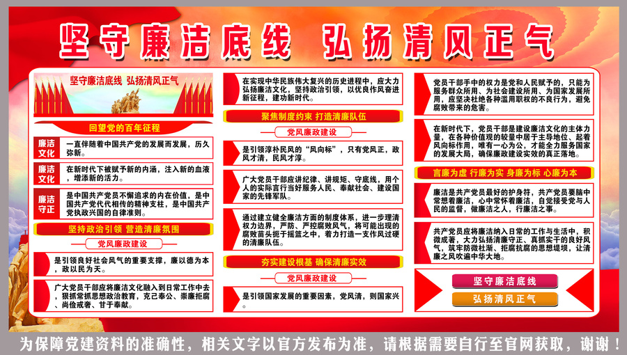 堅(jiān)守廉潔底線弘揚(yáng)清風(fēng)正氣