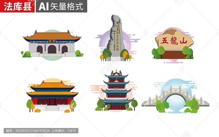 法庫縣著名地標(biāo)建筑景點(diǎn)素材