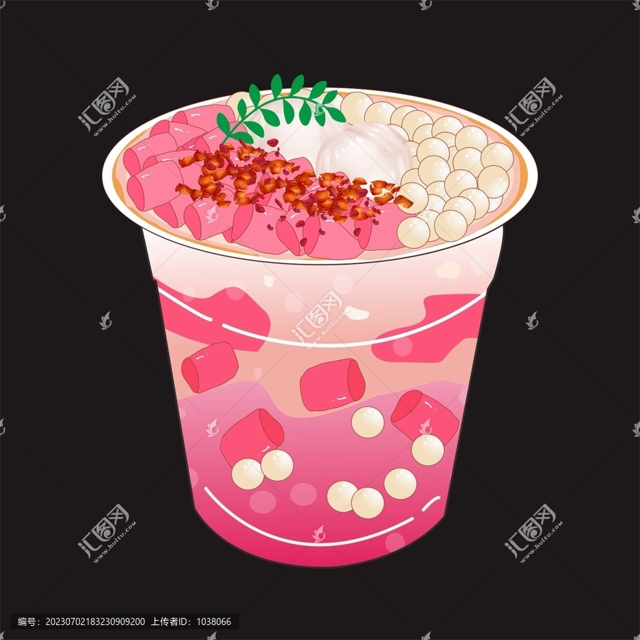 荔枝玫瑰冰湯圓
