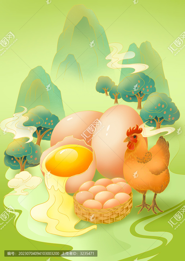 雞蛋包裝插畫(huà)