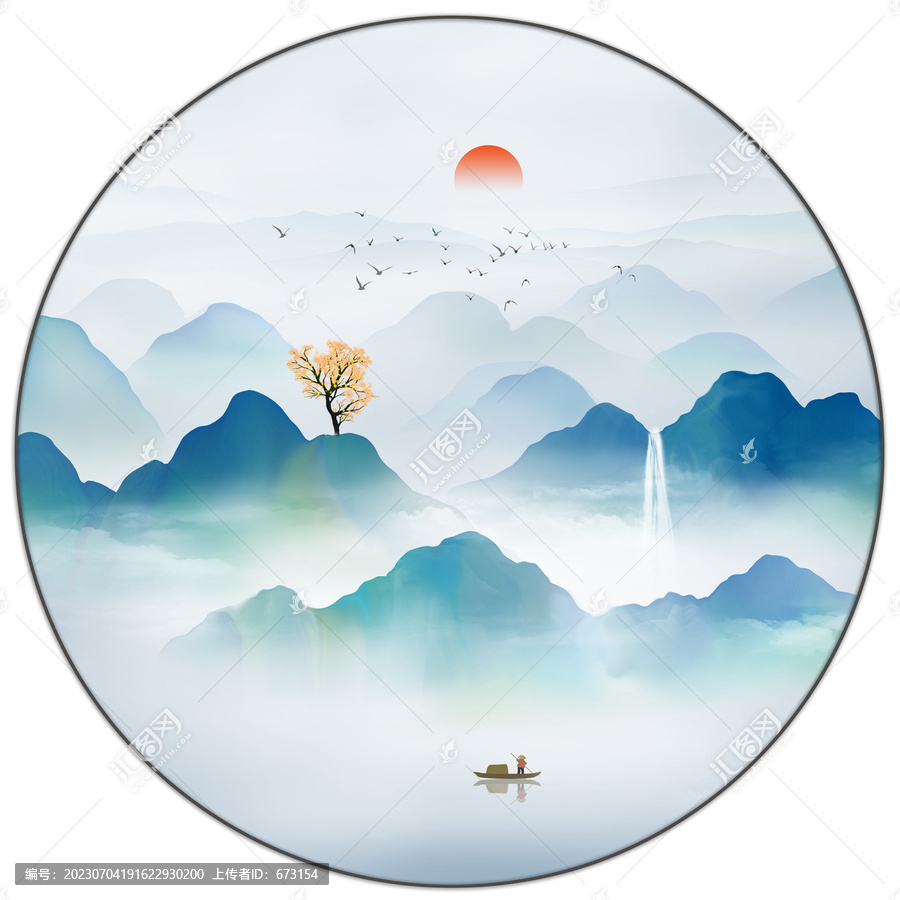新中式青綠山水