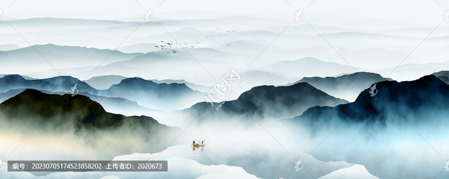 新中式山水畫