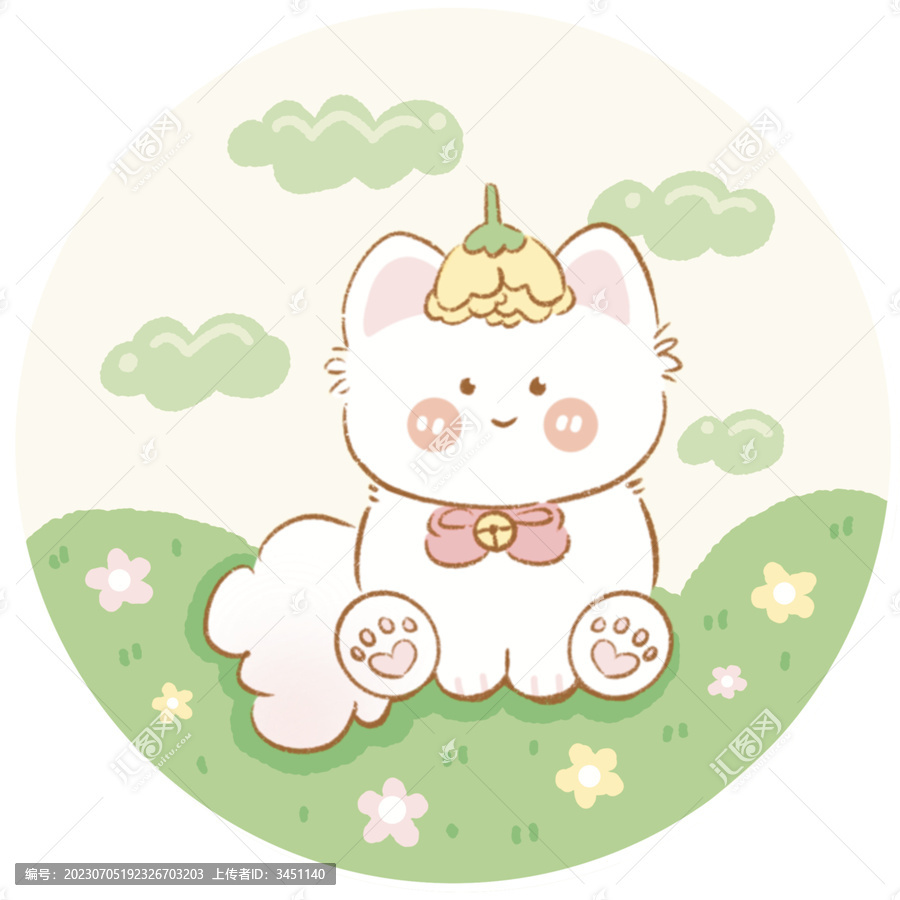 萌萌貓咪頭像封口貼