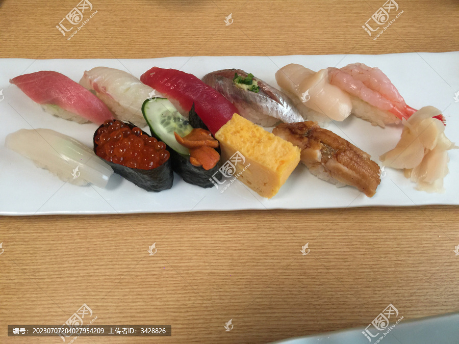 正宗日本料理刺身寿司特写