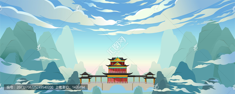 玉溪城市地標(biāo)大氣背景