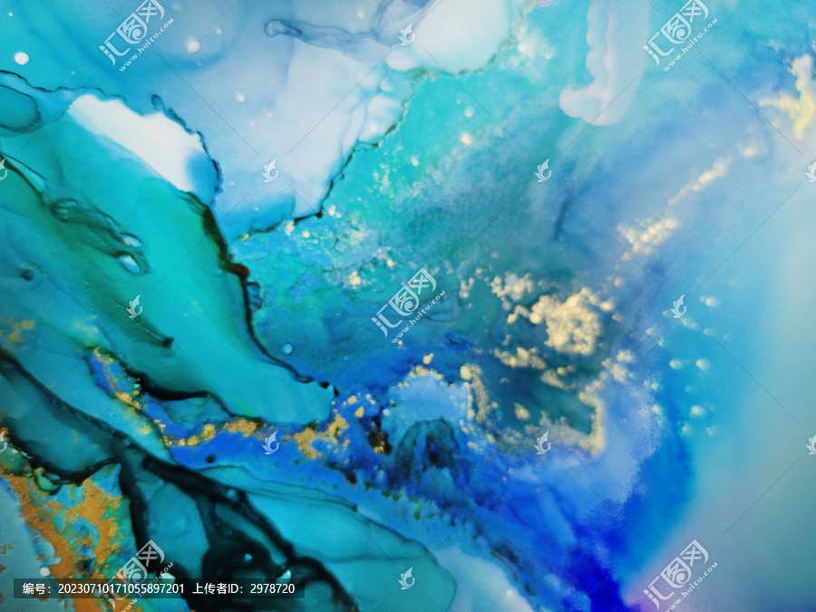藍(lán)綠抽象紋理山水背景