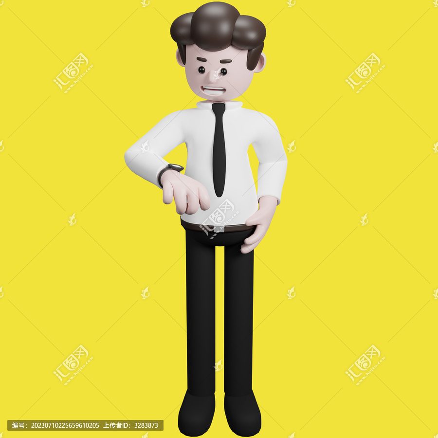 3d商務(wù)人士渲染模型