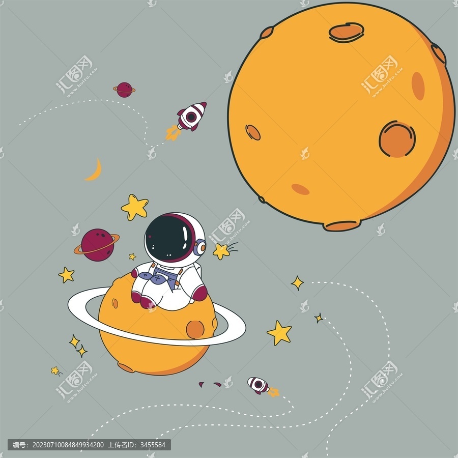 動(dòng)漫太空宇航員圖案