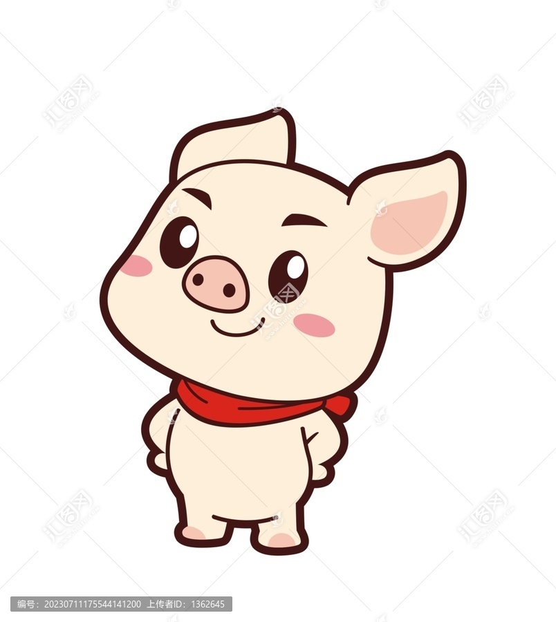 卡通可愛小豬
