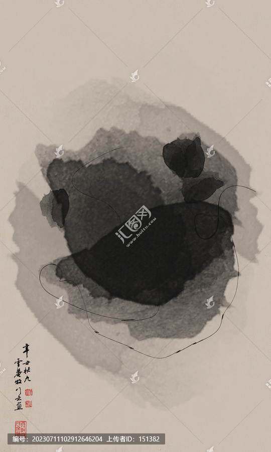 中國風(fēng)水墨裝飾畫