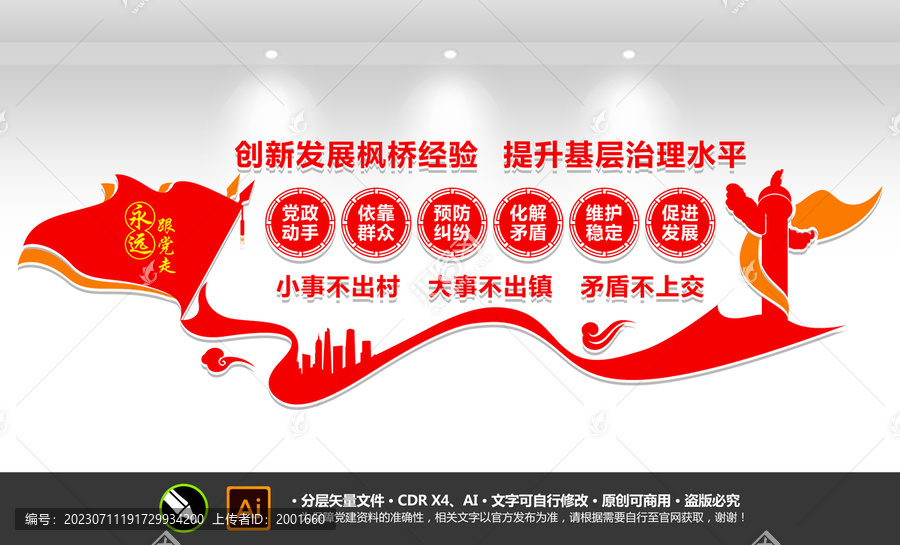 楓橋經(jīng)驗文化墻