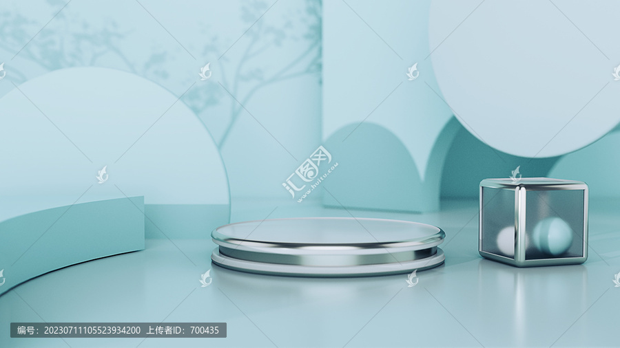 藍色背景電商產(chǎn)品C4D