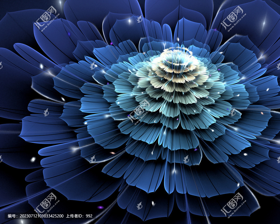 藍色分形花