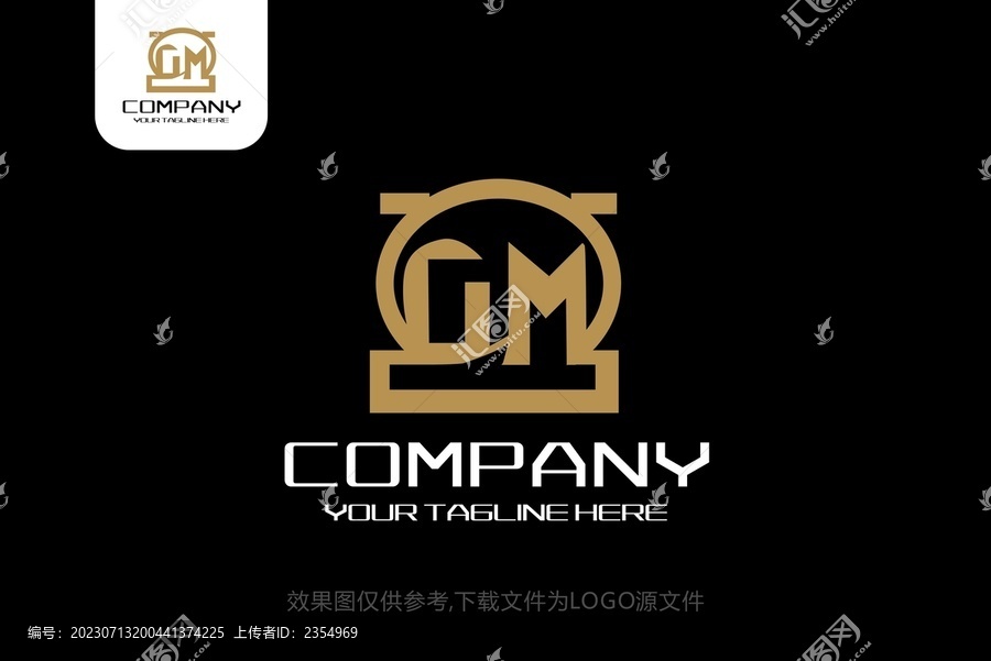 GM标志美容化妆字母logo