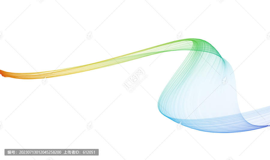 五彩飘带简约装饰画设计素材