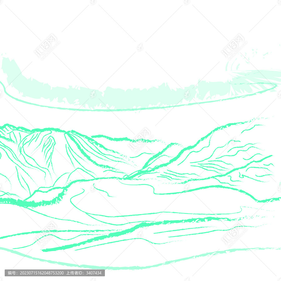 風景線稿圖