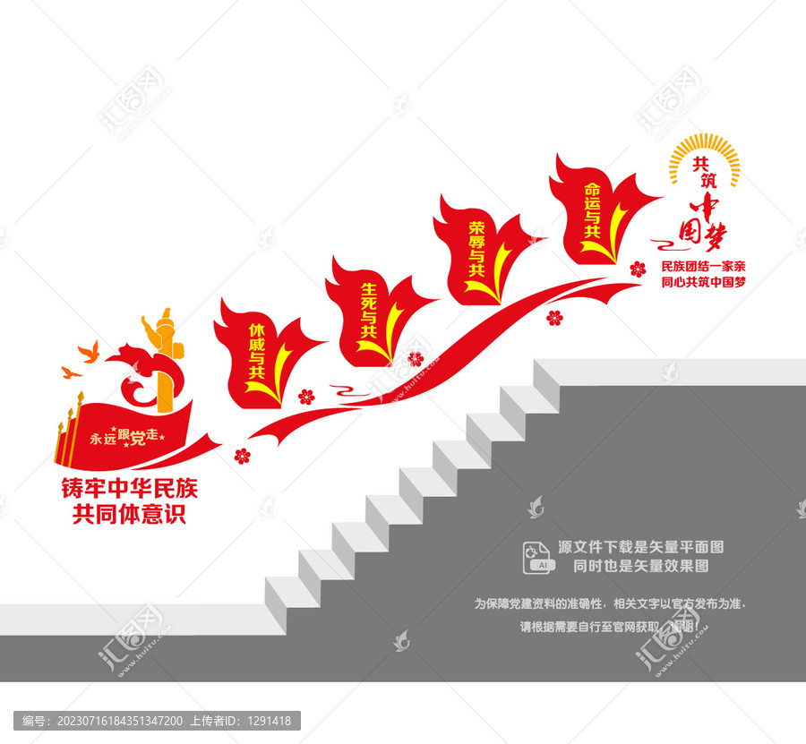 民族團結(jié)樓道墻