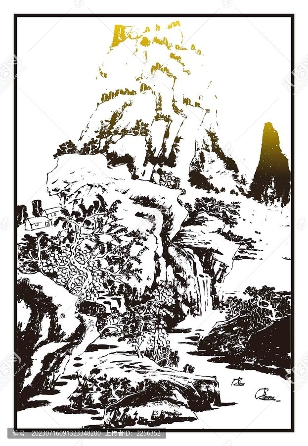 高山矢量圖